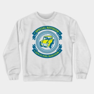 The Mini Monster: Big Tires Meet Mini Muscle Crewneck Sweatshirt